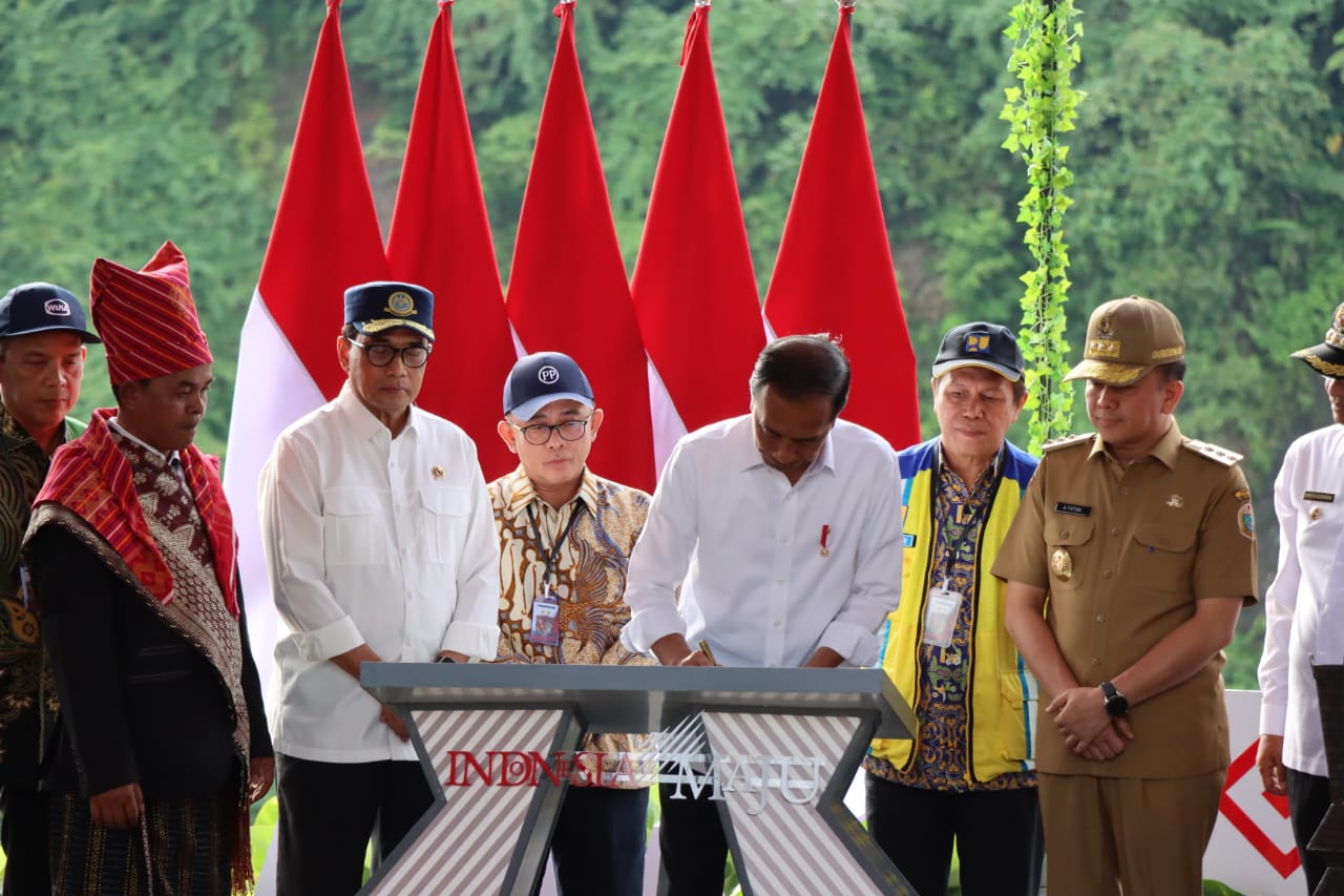 Polresta Deli Serdang Laksanakan Pengamanan Kunjungan Presiden RI dalam rangka Peresmian Bendungan Lau Simeme